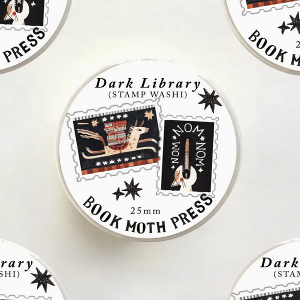 Dark Library Stamp Washi Tape (25mm)