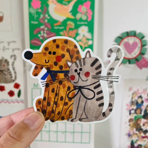 Dog and Cat Sticker