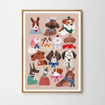 8.5x11.5 Art Print: Doggies