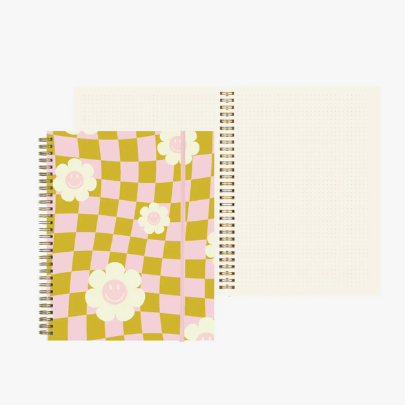 Dot Grid Notebook: Daisy Checkered