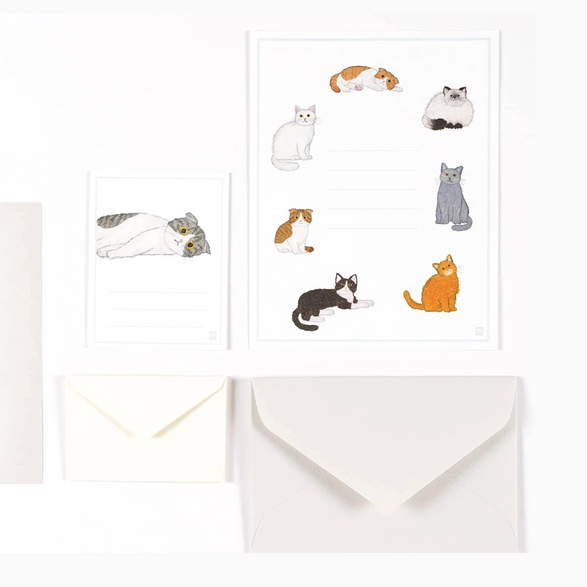 Dual Cat Japanese Letterset