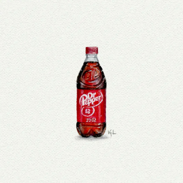 5x5 Art Print: Mini Dr. Pepper