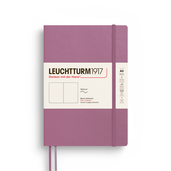 Leuchtturm Blank Notebook: Dusty Rose (Softcover) - A5