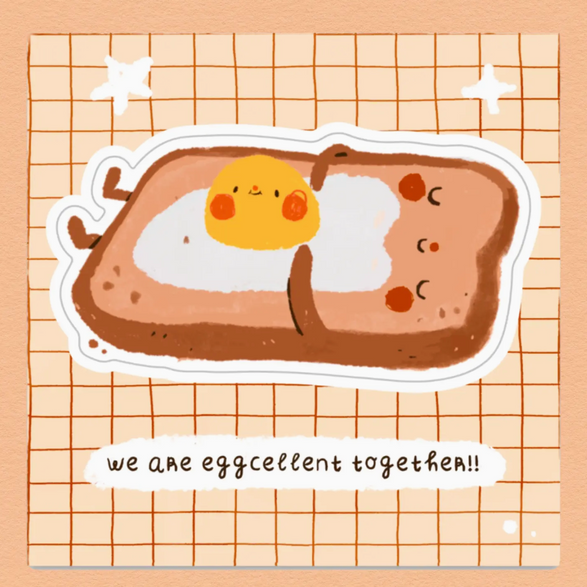 Eggcellent Together Sticker