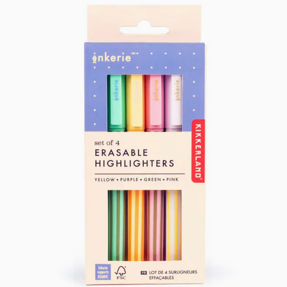 Erasable Highlighters Set of 4