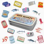 Fish Market Tin Sticker Pack