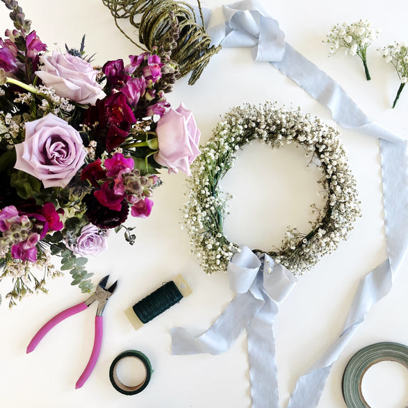 02.15.25 Floral Arrangements + Flower Crown Workshop Ticket (In-Studio)