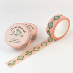 Green Floral Diamonds Washi Tape (15mm)