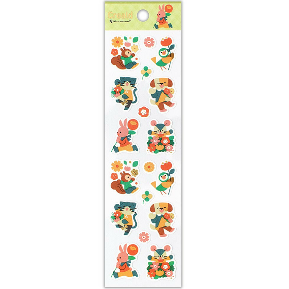 Floral Animals Sticker Sheet