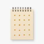 Blank Mini Notebook: Cream Floral Grid
