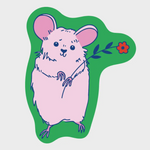 Flower Mouse Sticker