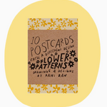 Flower Pattern Postcard - Set of 10