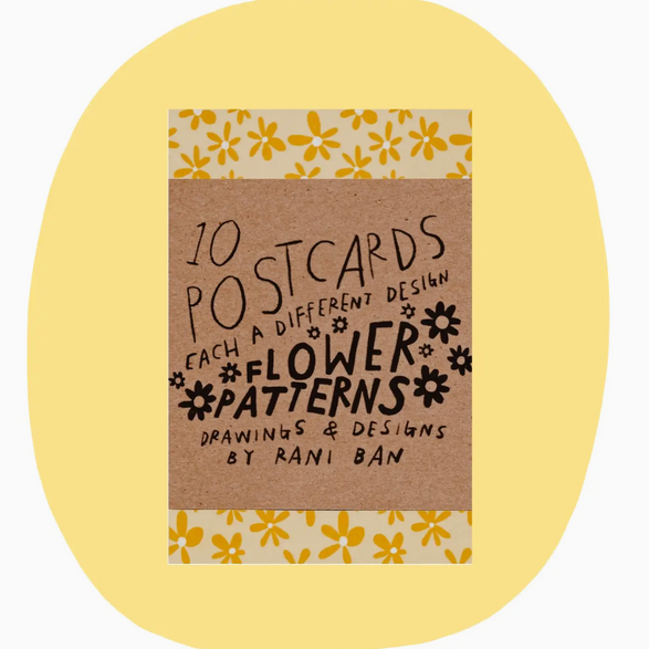 Flower Pattern Postcard - Set of 10