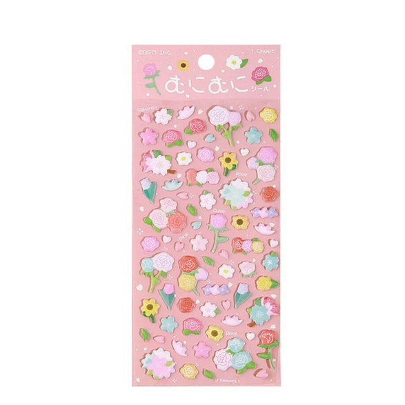 Flowers Puffy Sticker Sheet