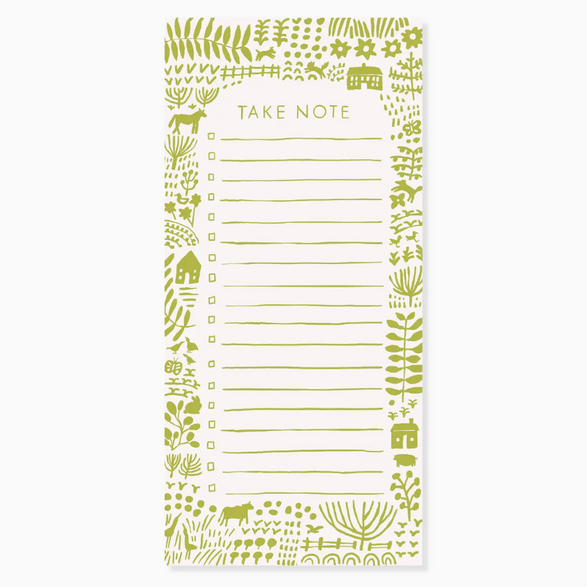 Green Doodle Take Note Notepad