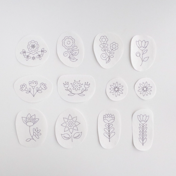 Folk Flowers Embroidery Design Pack