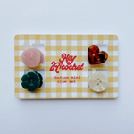 Mini Button Claw Hair Clip Set - Folklore