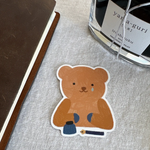 Fountain Pen Bear Notebook Sticker