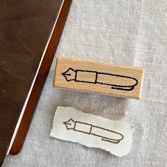 Fountain Pen Wooden Stamp