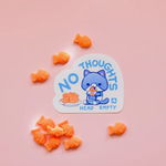 No Thoughts Cat Sticker