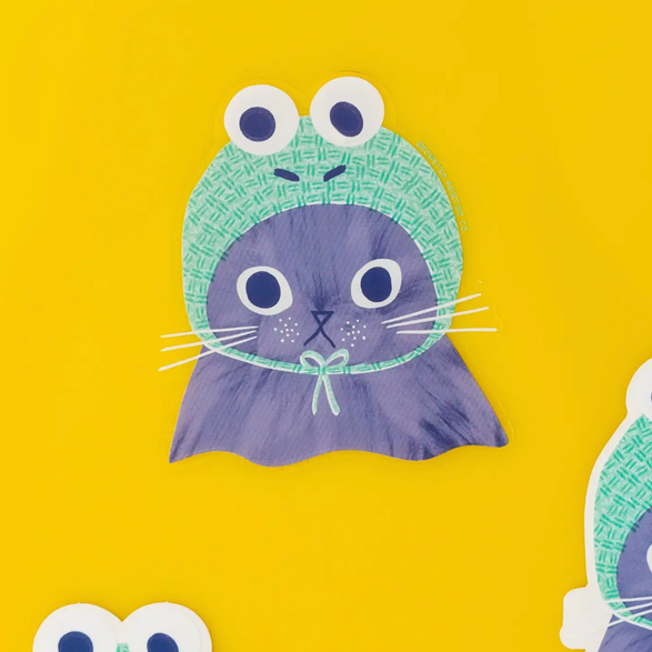 Frog Hat Cat Sticker