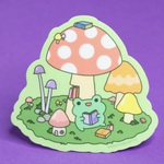 Mushroom Frog Sticker