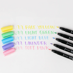 Fudenosuke Pastel Brush Pen - Set of 6