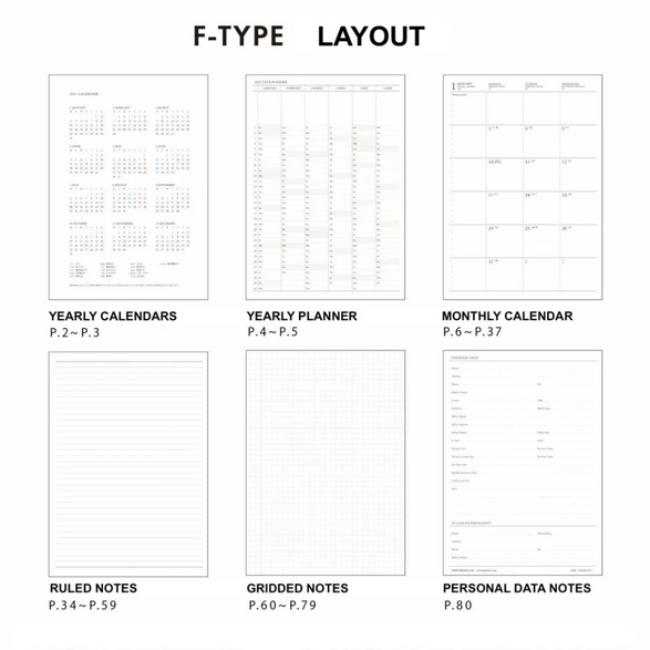 2025 Hightide Monthly Planner: Green (A5)