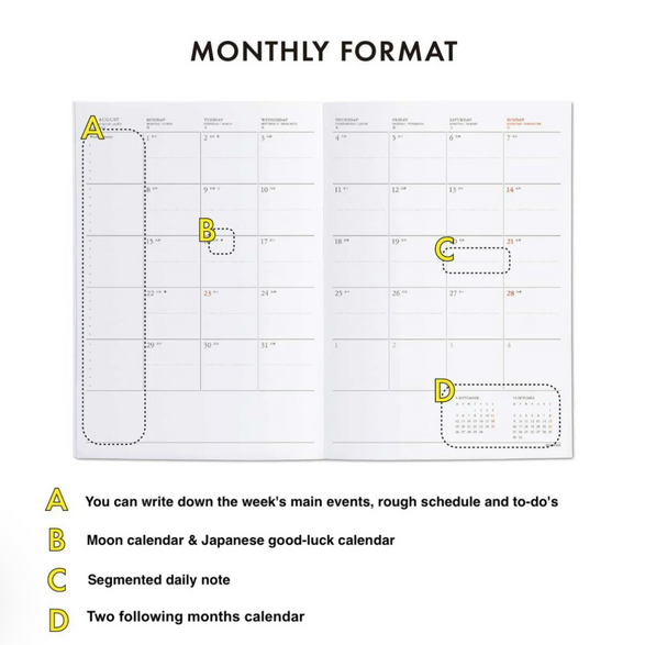 2025 Hightide Monthly Planner: Light Gray (A5)