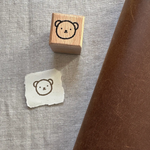 Fuzzy Bear Wooden Stamp