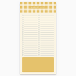 Gingham Pattern Market List Notepad