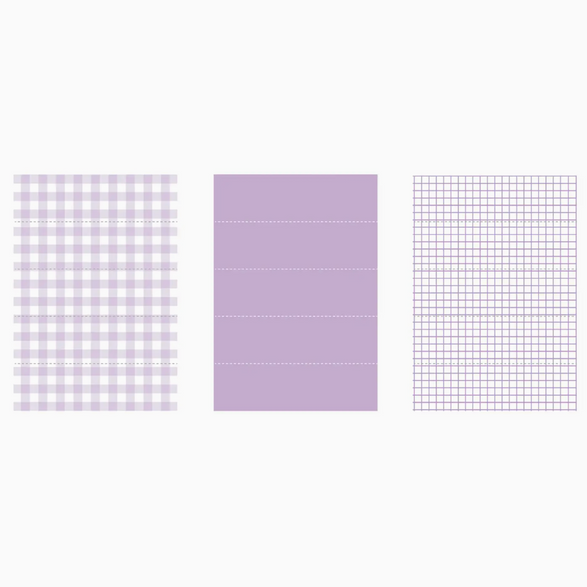 Masté Sticky Notes - Set of 30 (Gingham Purples)