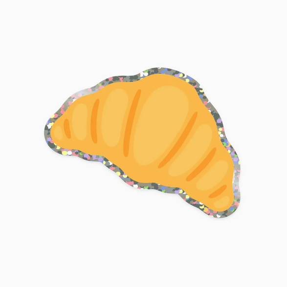 Glitter Croissant Sticker