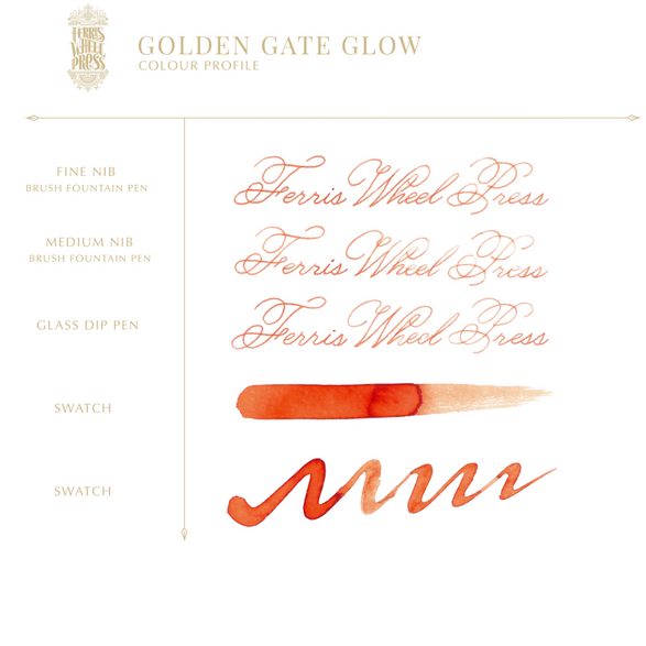 Fountain Pen Ink (38ml) -  Golden Gate Flow