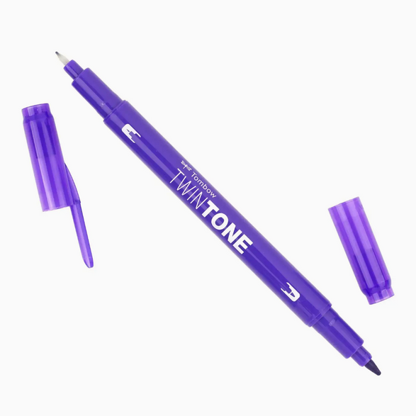 Twin Tone Dual Tip Marker Pen - 28 color options