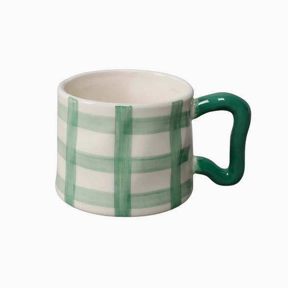 Green Checker Mug