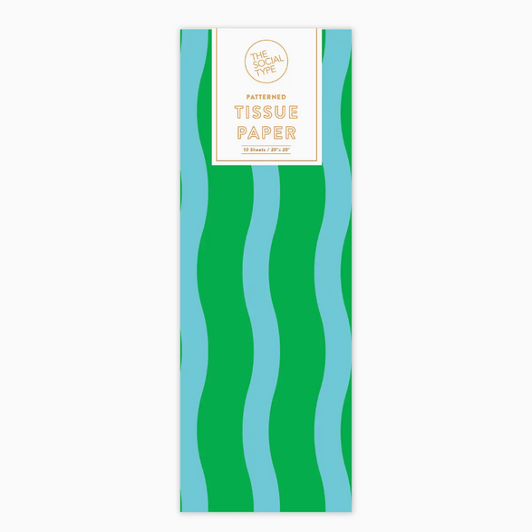 Green Wave Tissue Paper Set