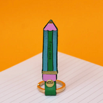 Green Pencil Keyring