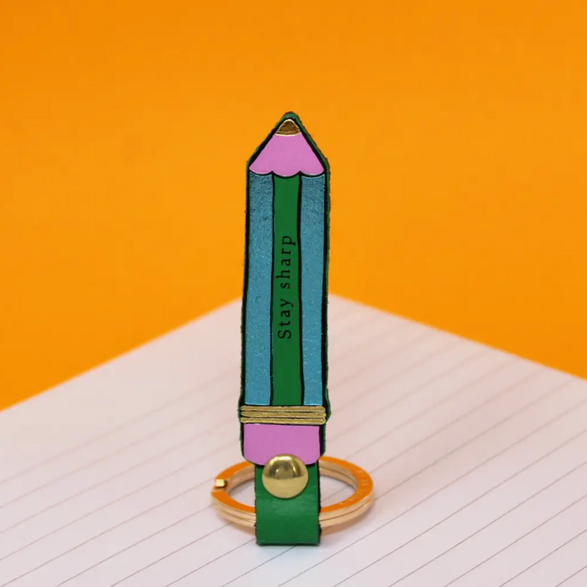 Green Pencil Keyring