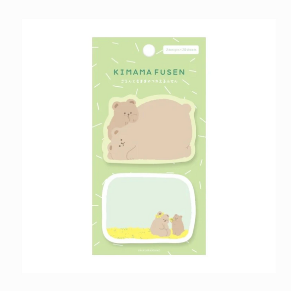 Green Bear Sticky Notepad Set