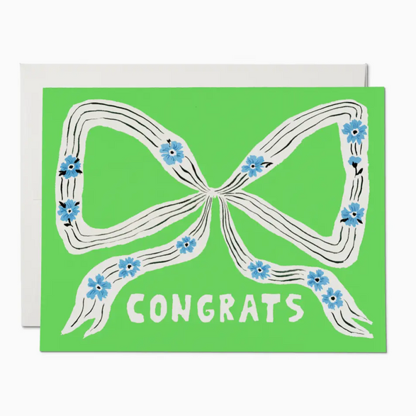Green Congrats Bow