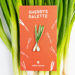Green Onions Enamel Pin