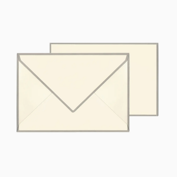 Color Edge Notecard Set - Grey