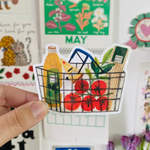 Grocery Basket Sticker