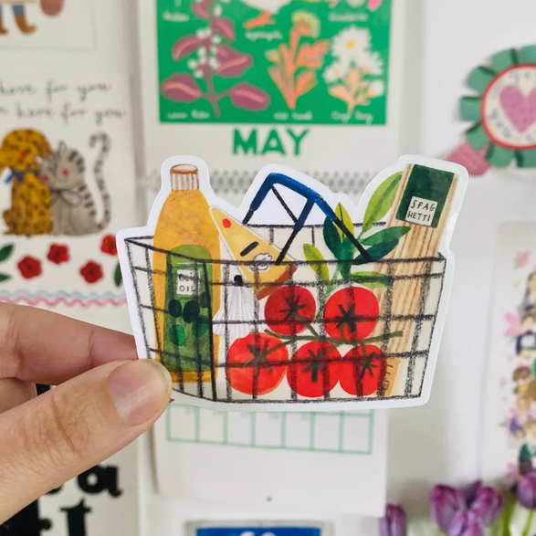 Grocery Basket Sticker