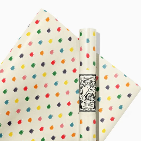 Wallflower Paper Party: Gum Drop Gift Wrap - Roll of 3