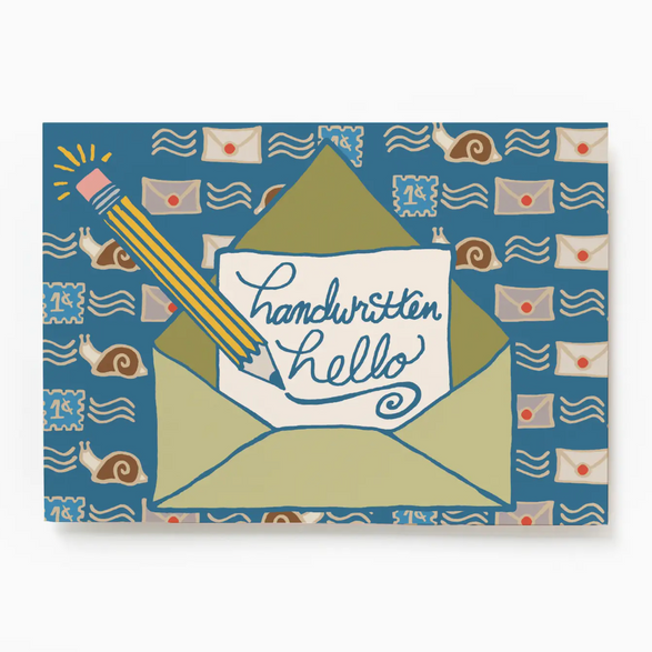 Handwritten Hello Postcard