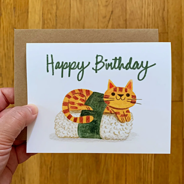 Happy Birthday Sushi Cat