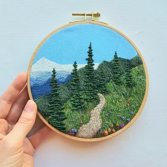 Embroidery Kit: Happy Trails Landscape