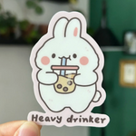 Heavy Drinker Bunny Sticker
